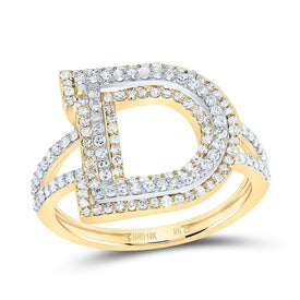 10K Yellow Gold Diamond Fashion Initial 