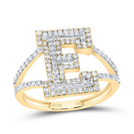 10K Yellow Gold Diamond Fashion Initial 
