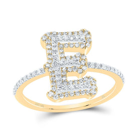 10K Yellow Gold Diamond Fashion Initial 