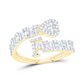 10K Yellow Gold Diamond Fashion Initial 