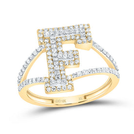 10K Yellow Gold Diamond Fashion Initial 