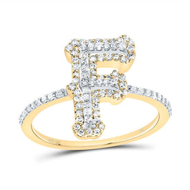 10K Yellow Gold Diamond Fashion Initial 