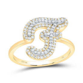 10K Yellow Gold Diamond Fashion Initial 