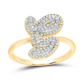 10K Yellow Gold Diamond Fashion Initial 