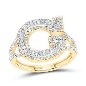 10K Yellow Gold Diamond Fashion Initial 