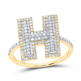 10K Yellow Gold Diamond Fashion Initial 