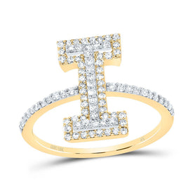 10K Yellow Gold Diamond Fashion Initial 