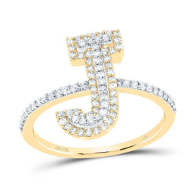 10K Yellow Gold Diamond Fashion Initial 