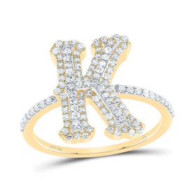 10K Yellow Gold Diamond Fashion Initial 