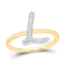 10K Yellow Gold Diamond Fashion Initial 