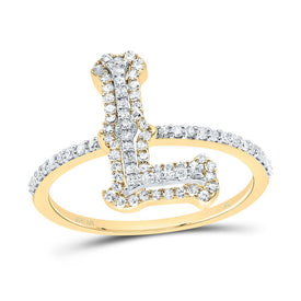10K Yellow Gold Diamond Fashion Initial 