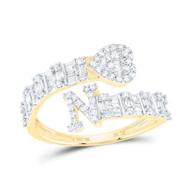 10K Yellow Gold Diamond Fashion Initial 