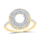 10K Yellow Gold Diamond Fashion Initial "O" Women's Ring 1/2 Cttw - Splendid Jewellery