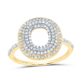 10K Yellow Gold Diamond Fashion Initial 