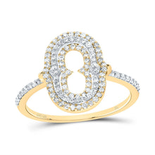 Load image into Gallery viewer, 10K Yellow Gold Diamond Fashion Initial "O" Women's Ring 3/8 Cttw - Splendid Jewellery