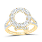10K Yellow Gold Diamond Fashion Initial "Q" Women's Ring 1/2 Cttw - Splendid Jewellery