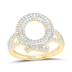 10K Yellow Gold Diamond Fashion Initial 