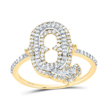 Load image into Gallery viewer, 10K Yellow Gold Diamond Fashion Initial "Q" Women's Ring 1/2 Cttw - Splendid Jewellery