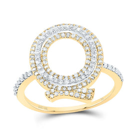 10K Yellow Gold Diamond Fashion Initial 