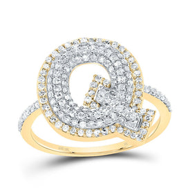 10K Yellow Gold Diamond Fashion Initial 