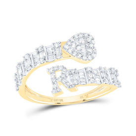 10K Yellow Gold Diamond Fashion Initial 