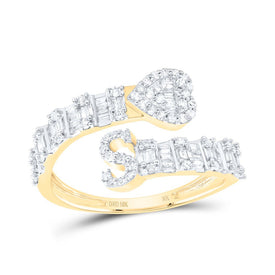 10K Yellow Gold Diamond Fashion Initial 