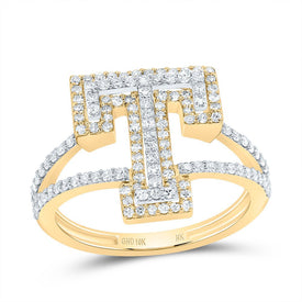 10K Yellow Gold Diamond Fashion Initial 
