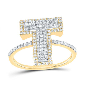 10K Yellow Gold Diamond Fashion Initial 