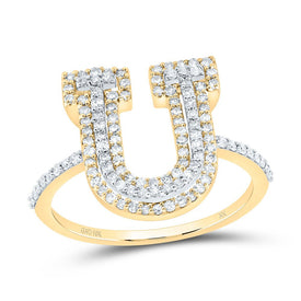 10K Yellow Gold Diamond Fashion Initial 