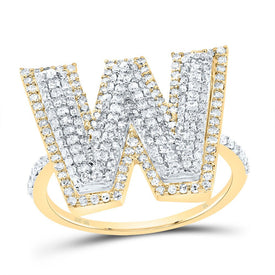 10K Yellow Gold Diamond Fashion Initial 