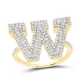 10K Yellow Gold Diamond Fashion Initial 