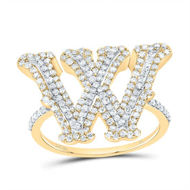 10K Yellow Gold Diamond Fashion Initial 