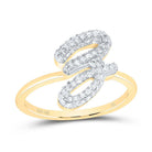 10K Yellow Gold Diamond Fashion Initial "Z" Ring 3/8 Cttw - Splendid Jewellery