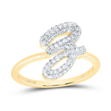 Load image into Gallery viewer, 10K Yellow Gold Diamond Fashion Initial "Z" Ring 3/8 Cttw - Splendid Jewellery