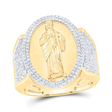 Load image into Gallery viewer, 10K Yellow Gold Diamond Fashion Jude Men's Ring 1 1/5 Cttw - Splendid Jewellery
