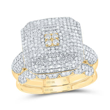Load image into Gallery viewer, 10K Yellow Gold Diamond Fashion Octagon Bridal Set 1 1/2 Cttw - Splendid Jewellery