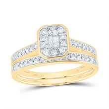 Load image into Gallery viewer, 10K Yellow Gold Diamond Fashion Octagon Bridal Set 1/2 Cttw - Splendid Jewellery