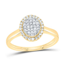 Load image into Gallery viewer, 10K Yellow Gold Diamond Fashion Oval Ring 1/4 Cttw - Splendid Jewellery