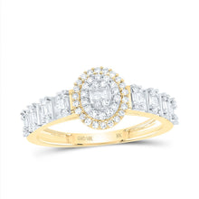 Load image into Gallery viewer, 10K Yellow Gold Diamond Fashion Oval Women's Ring 1/2 Cttw - Splendid Jewellery