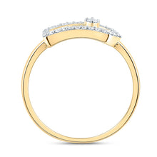Load image into Gallery viewer, 10K Yellow Gold Diamond Fashion Paper Clip Ring 1/6 Cttw - Splendid Jewellery