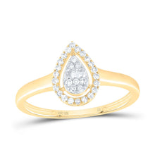 Load image into Gallery viewer, 10K Yellow Gold Diamond Fashion Pear Ring 1/6 Cttw - Splendid Jewellery