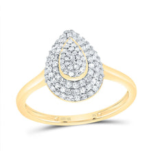 Load image into Gallery viewer, 10K Yellow Gold Diamond Fashion Pear Ring 3/8 Cttw - Splendid Jewellery