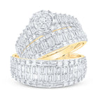 10K Yellow Gold Diamond Fashion Trio Ring Set 1 3/8 Cttw - Splendid Jewellery