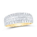 10K Yellow Gold Diamond Fashion Trio Ring Set 1 3/8 Cttw - Splendid Jewellery