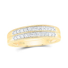 10K Yellow Gold Diamond Fashion Trio Ring Set 1 Cttw - Splendid Jewellery