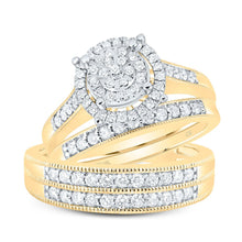 Load image into Gallery viewer, 10K Yellow Gold Diamond Fashion Trio Ring Set 1 Cttw - Splendid Jewellery