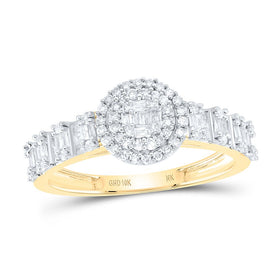 10K Yellow Gold Diamond Fashion Women's Ring 1/2 Cttw - Splendid Jewellery