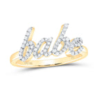 10K Yellow Gold Diamond Gift Babe Ring 1/4 Cttw - Splendid Jewellery