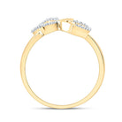 10K Yellow Gold Diamond Gift Butterfly Heart Ring 1/10 Cttw - Splendid Jewellery