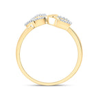 10K Yellow Gold Diamond Gift Butterfly Heart Ring 1/10 Cttw - Splendid Jewellery
